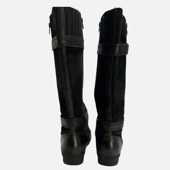 CLARKS Women’s Whistles Whey Black Zip Up Riding Boots Leather & Suede 8.5M - Picture 6 of 13